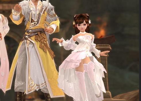 剑侠情缘Ⅲ_六周年特效外观 粉公主裙 桃花流