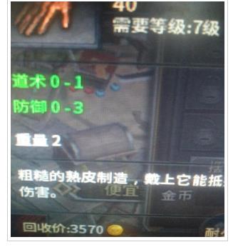 传奇永恒,防御0 3道术0 1的皮手套,(特修都不花