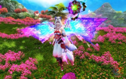 诛仙3,绝版《彩翼》翅膀一枚,神翼品质,多彩绚丽,墨舞圣灵羽皇金翎所